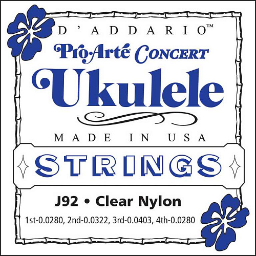 D'Addario J92 Pro-Arte Комплект струн для концертного укулеле, нейлон