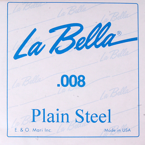 La Bella PS008 Отдельная стальная струна без оплетки, 008***