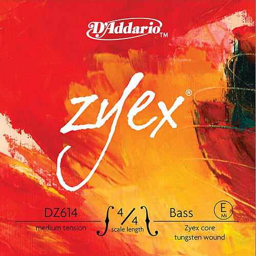 D'Addario DZ614-4/4M Zyex Отдельная струна Е/Ми для контрабаса, размер 4/4, среднее натяжение
