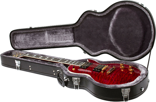 EPIPHONE PROPHECY LES PAUL CUSTOM PLUS GX BLACK CHERRY Комплект: электрогитара, кейс