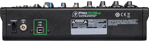 MACKIE ProFX10v3 10-канальный микшер с процессором эффектов и USB