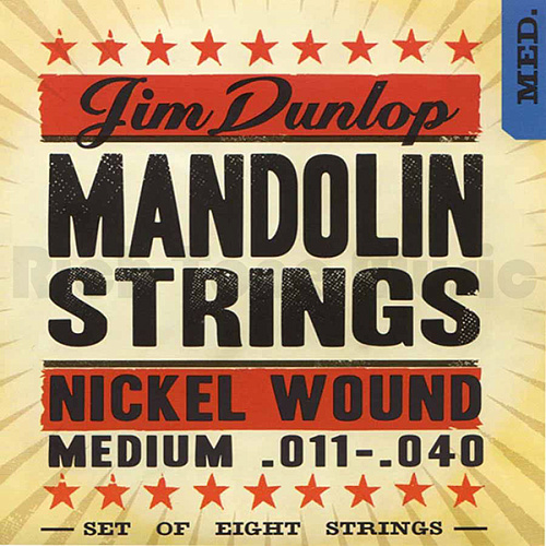 Dunlop DMN1140 Комплект струн для мандолины, никелированные, Medium, 11-40