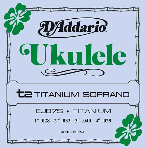 D'Addario EJ87S Titanium Комплект струн для укулеле сопрано