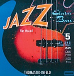 :Thomastik JF345 Jazz Flat Wound    5- -, , .,43-136