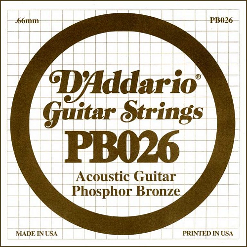 D'Addario PB026 Phosphor Bronze     ,  , .026***