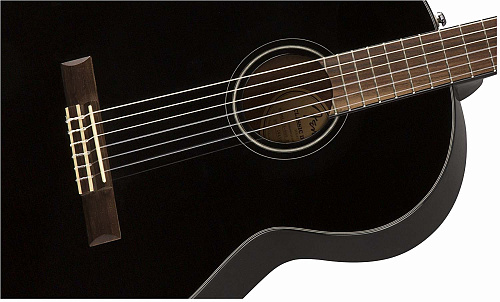 FENDER CN-60S NYLON, BLACK WN Классическая гитара