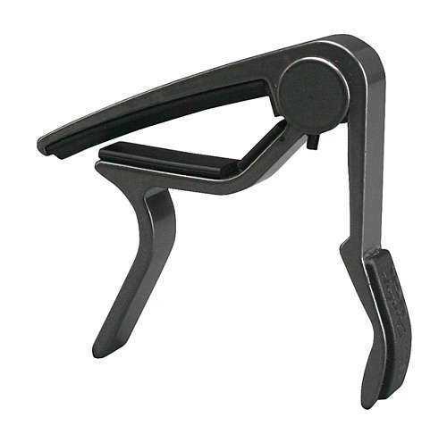 Dunlop 83CS Trigger Каподастр для акустической гитары, матовый хром, для неплоского грифа