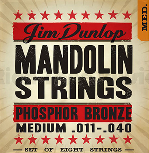 Dunlop DMP1140 Комплект струн для мандолины, фосф.бронза, Medium, 11-40
