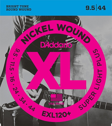 D'Addario EXL120+ Nickel Wound    , Super Light Plus, 9.5-44