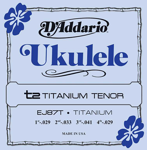 D'Addario EJ87T Titanium Комплект струн для укулеле тенор