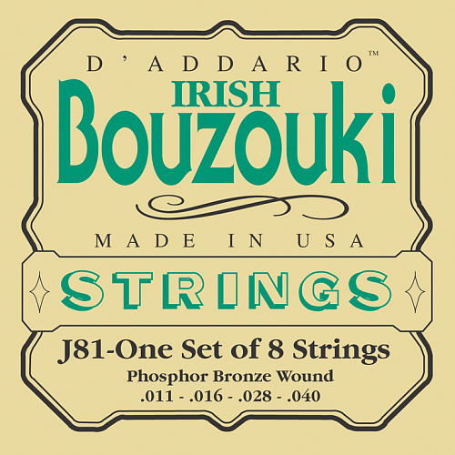 D'Addario J81 Комплект струн для ирландского бузуки