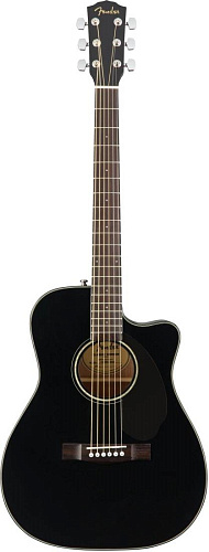 Fender CC-60SCE BLK Электроакустическая гитара, цвет черный