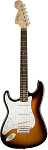 Фото:FENDER SQUIER AFFINITY STRATOCASTER LEFT HANDED LRL BROWN SUNBURST Левосторонняя электрогитара
