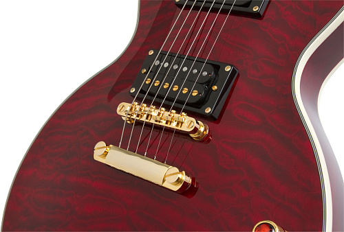 EPIPHONE PROPHECY LES PAUL CUSTOM PLUS GX BLACK CHERRY Комплект: электрогитара, кейс
