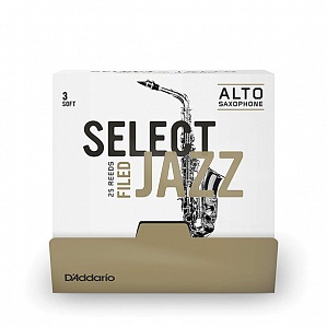 Rico RSF01ASX3S-B25 Select Jazz Трости для саксофона альт, размер 3, мягкие (Soft), 25шт