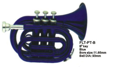 Conductor FLT-PT-BL Труба компактная, Bb-key, лакированная, цвет - синий.