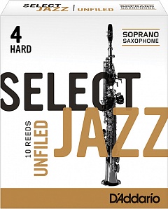 Rico RRS10SSX4H Select Jazz Unfiled Трости для саксофона сопрано, 10шт