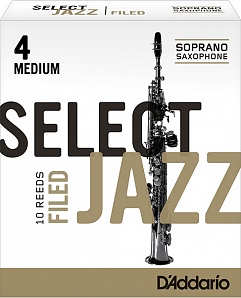 Rico RSF10SSX4M Select Jazz Filed Трости для саксофона сопрано, 10шт