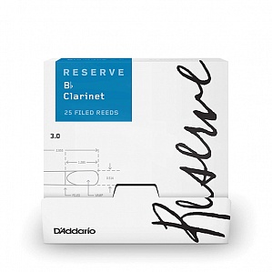 Rico DCR0130-B25 Reserve Трости для кларнета Bb, размер 3.0, 25шт в индивидуальной упаковке