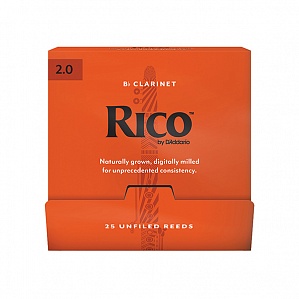Rico RCA0120-B25 Rico Трости для кларнета Bb, размер 2.0, 25шт в индивидуальной упаковке