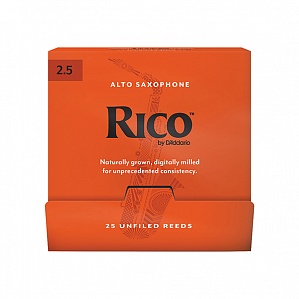 Rico RJA0125-B25 Rico Трости для саксофона альт, размер 2.5, 25шт в индивидуальной упаковке
