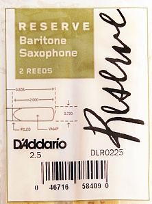 Rico DLR0225 Reserve Трости для саксофона баритон, 2шт