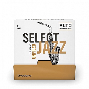 Rico RRS01ASX2H-B25 Select Jazz Трости для саксофона альт, размер 2, жесткие (Hard), 25шт
