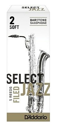 Rico RSF05BSX2S Select Jazz Filed Трости для саксофона баритон, размер 2, мягкие (Soft), 5 шт