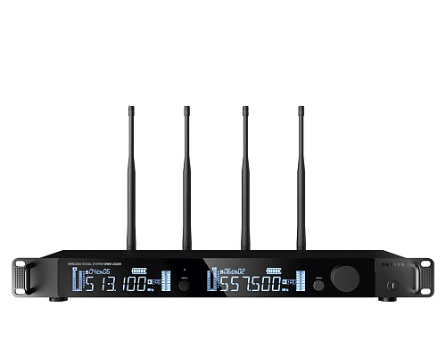 Октава OWS-U2200D01L01-B Двухканальная радиосистема, 1 головной, 1 петличный микрофон, 512-562 МГц