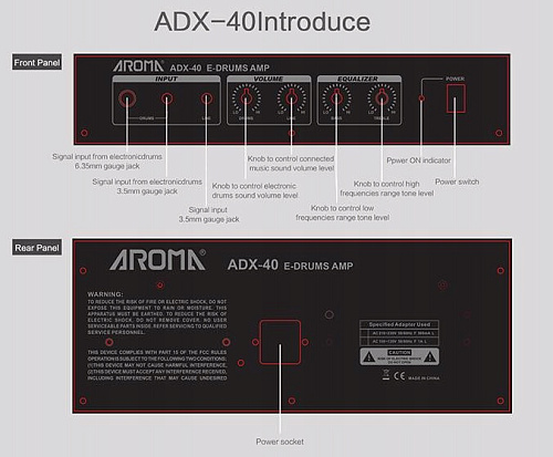 Aroma ADX40 Монитор для барабанов