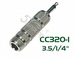 Фото:Soundking CC320-1 Переходник (разъем переходной) 3,5 мм, моно, штекер - 6,35 мм, моно, гнездо