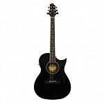 Фото:GregBennett GA100SCE/BK   электроакустическая гитара гитара с вырезом, цвет черный