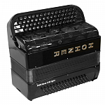 Фото:HOHNER Fun Nova II 80 Iight black celluloid Комплект: кнопочный аккордеон, чехол, ремни