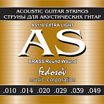 Фото:Fedosov AS110 Brass Round Wound Extra Light Комплект струн для акустической гитары, латунь, 10-49