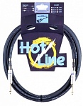 Фото:Leem HOT-3.0SS Инструментальный кабель 3м, диаметр малошумящего кабеля 6,5мм, два позолоченных ждека 6,3мм с пружиной