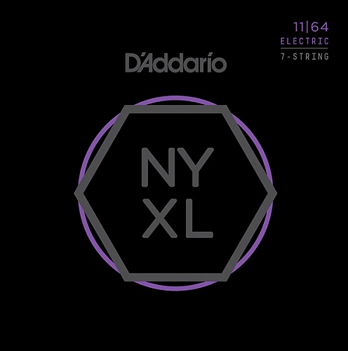 D'Addario NYXL1164 NYXL Комплект струн для 7-струнной электрогитары, 11-64