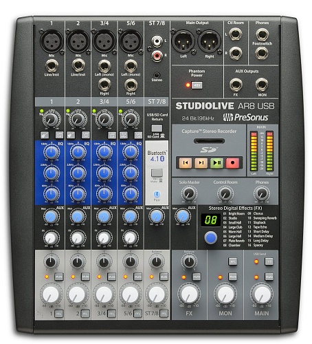 PreSonus StudioLive AR8c Аналоговый микшер USB