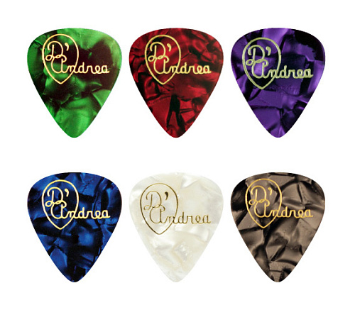 D'Andrea TDC351-046TH Designer Celluloid Медиаторы, 12 шт, целлулоид, 0,46 мм