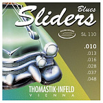 Фото:Thomastik SL110 Blues Sliders Комплект струн для электрогитары, Med.Light, сталь/никель,шелк, 10-48