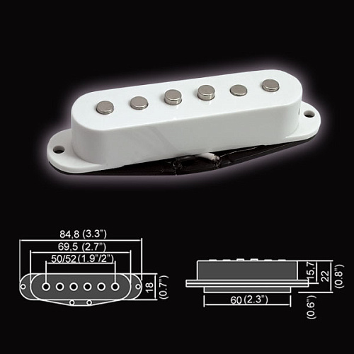 Belcat BS-01Bridge-WH Звукосниматель магнитный, сингл, бриджевый, белый