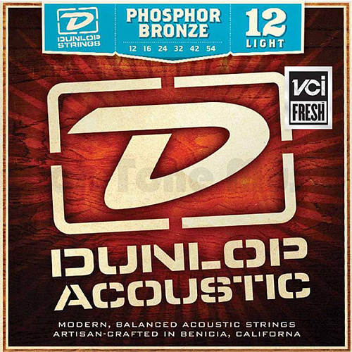 Dunlop DAP1254 Комплект струн для акустической гитары, фосф. бронза, Light, 12-54