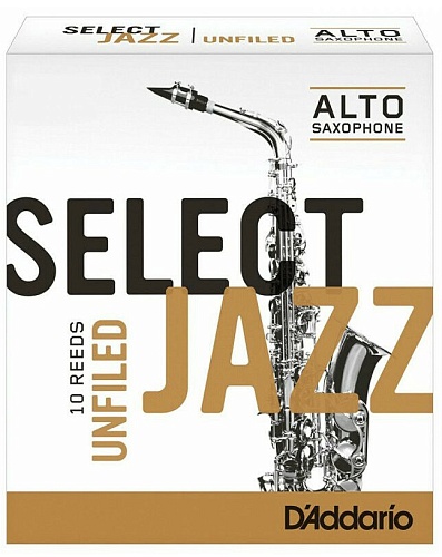 Rico RRS10ASX4S Select Jazz Unfiled Трости для саксофона альт, размер 4, мягкие (Soft), 10 шт