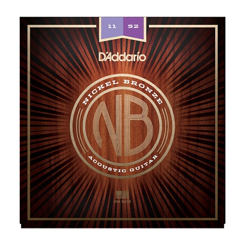 D'Addario NB1152 Nickel Bronze     , Custom Light, 11-52