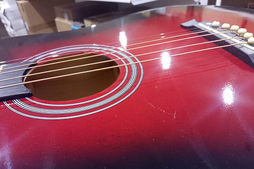 Fante FT-D38-RDS Акустическая гитара, с вырезом, красный санберст (уценка)***