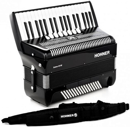HOHNER The New Bravo III 96 black Аккордеон 7/8