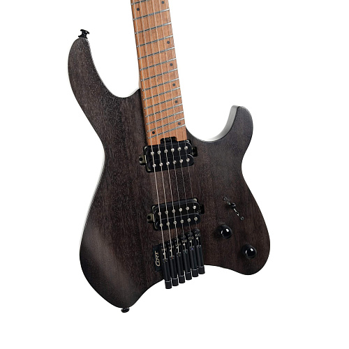 Cort Space-G6MS-SGTK-WBAG Space series Электрогитара безголовая, черная, с чехлом