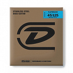 Фото:Dunlop DBFS45125M Flatwound Medium Scale Комплект струн для 5-струной бас-гитары, 45-125