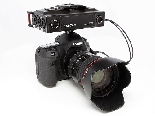 Tascam DR-70D 4-канальный портативный аудиорекордер для DSLR камер