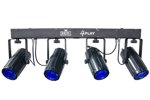 CHAUVET-DJ 4 Play Комплект из 4 светодиодных эффектов "лунный цветок" на перекладине, чехол