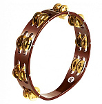 Фото:Meinl TA2B-AB Тамбурин 10", 2 ряда бубенцов, коричневый